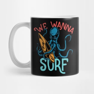 Surfing Octopus Mug